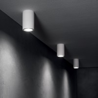 Светильник потолочный Ideal Lux Look PL1 Square D70 H110 Gesso Белый гипс GU10 155791