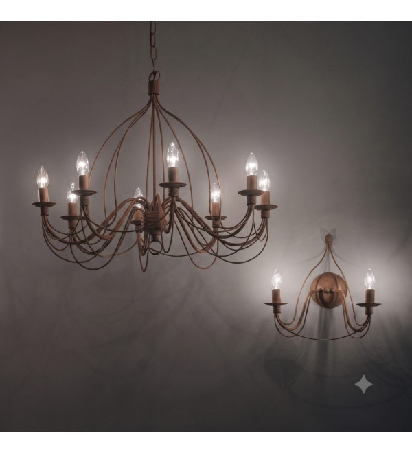 Люстра подвесная Ideal Lux Corte SP5 Ржавый E14 057187