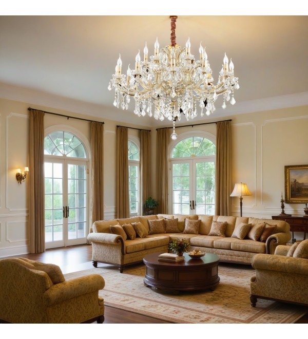 Люстра подвесная Ideal Lux Napoleon SP18 Золото E14 167411