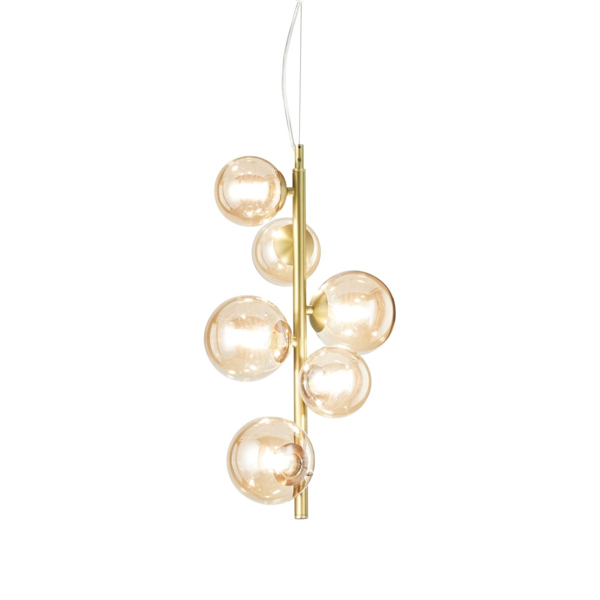 Люстра подвесная Ideal Lux Perlage SP6 Янтарь G9 317793