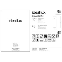 Светильник потолочный Ideal Lux Dynamite PL1 Белый GU10 231495