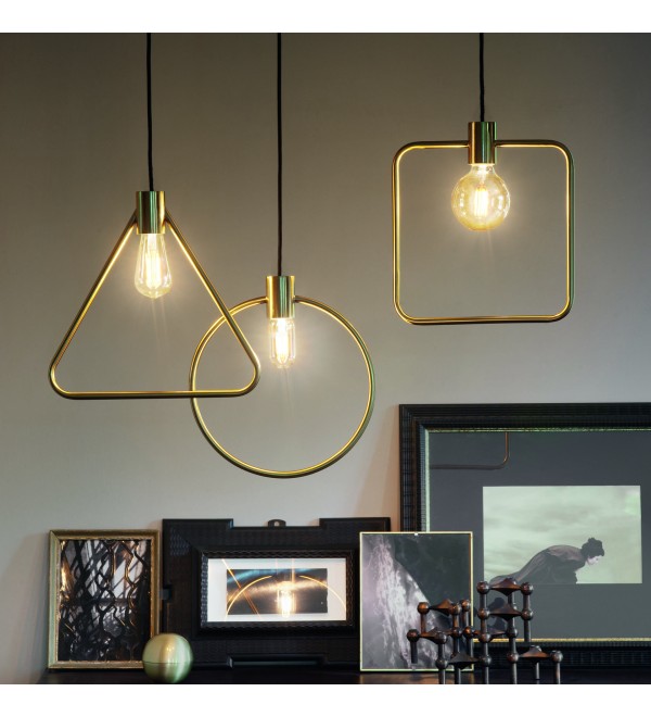 Светильник подвесной Ideal Lux Abc SP1 Round Латунь матовая E27 207841