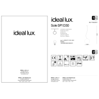 Светильник уличный Ideal Lux Sole SP1 D30 Опал E27 135991