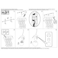 Люстра подвесная Ideal Lux Mapa Plus SP11 Белый E14 131924