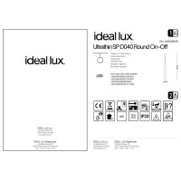 Светильник подвесной Ideal Lux Look LED SP1 Round D30 H400 Латунь 339726