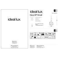 Люстра подвесная Ideal Lux Deca SP1 Small Латунь E27 168852