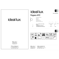 Светильник настенный Ideal Lux Pegaso AP2 Белый E14 059211