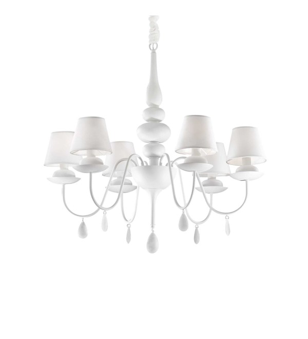 Люстра подвесная Ideal Lux Blanche SP6 Белый E14 035581