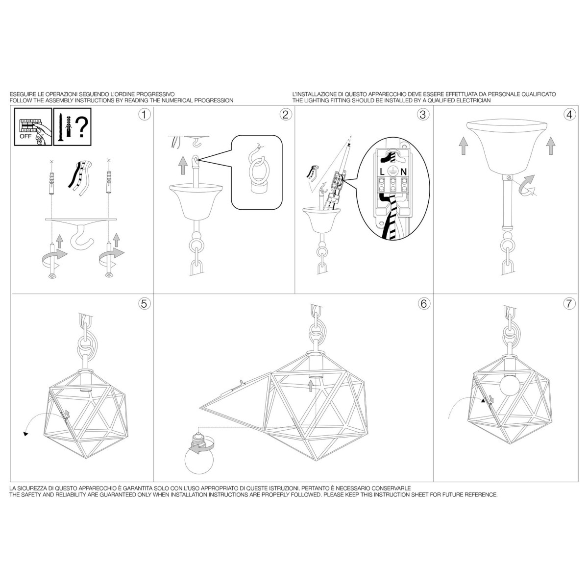 Люстра подвесная Ideal Lux Deca SP1 Small Латунь E27 168852