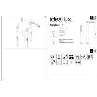 Светильник садово-парковый Ideal Lux Marte PT1 Антрацит E27 092225
