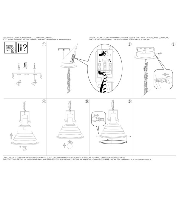 Светильник подвесной Ideal Lux Fisherman SP1 Медь E27 134871