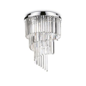 Люстра потолочная Ideal Lux Carlton PL12 Хром E14 168937