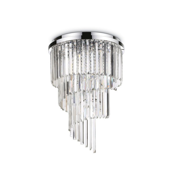 Люстра потолочная Ideal Lux Carlton PL12 Хром E14 168937