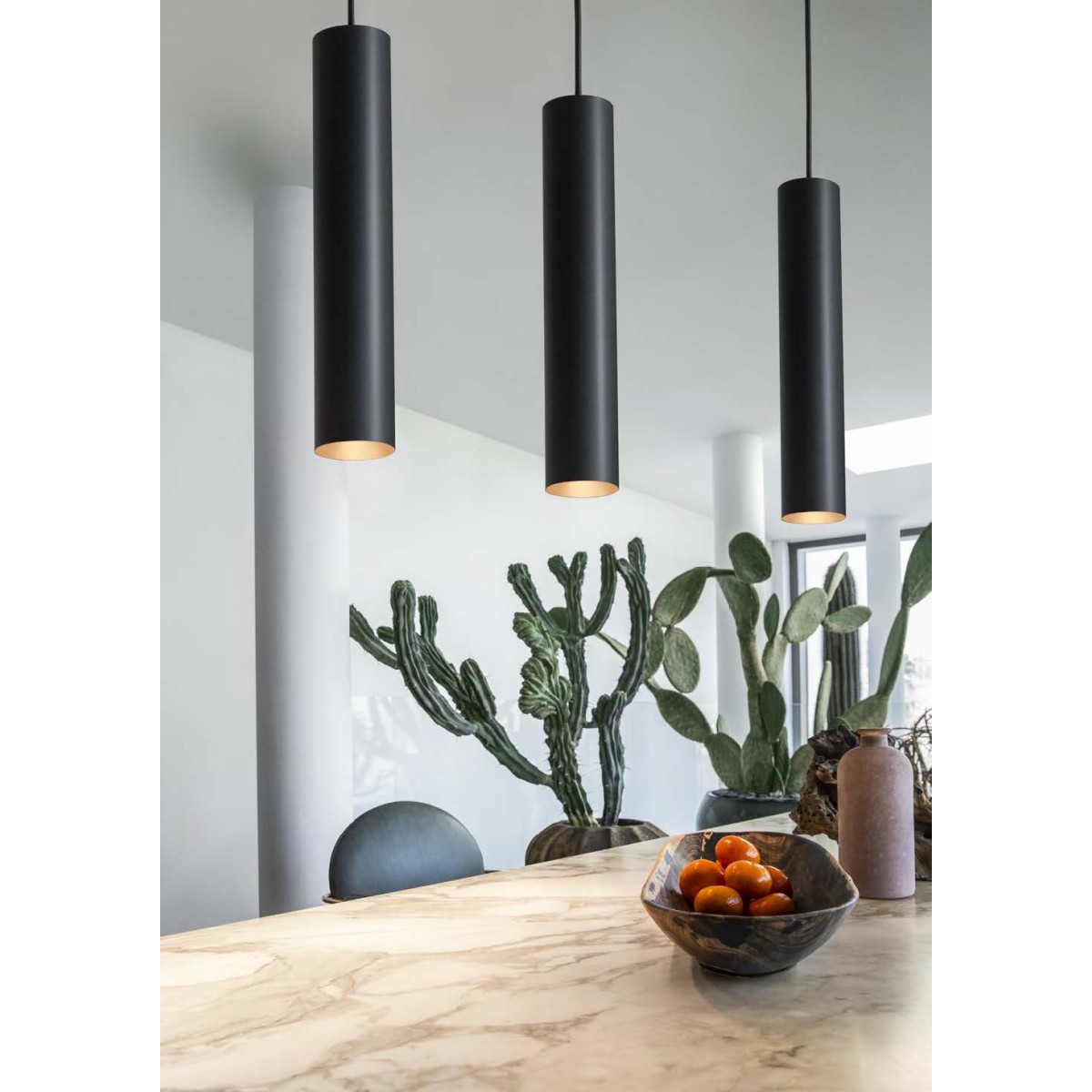 Светильник подвесной Ideal Lux Look SP1 Round D60 H400 Серебро GU10 141800