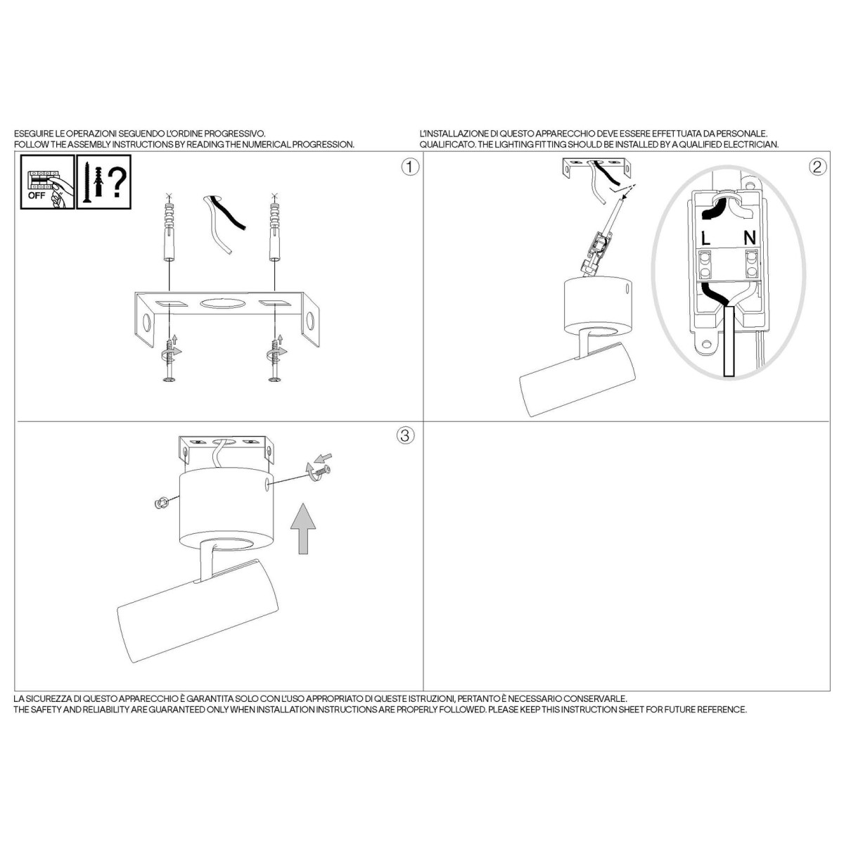 Светильник потолочный Ideal Lux Play PL LED Черный 3000К 268101