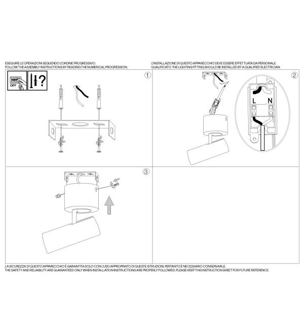 Светильник потолочный Ideal Lux Play PL LED Черный 3000К 268101