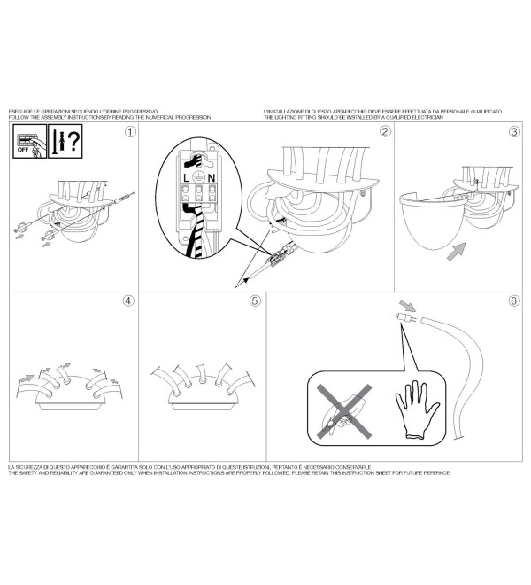 Светильник настенный Ideal Lux Elysee AP5 G4 Белый 054971