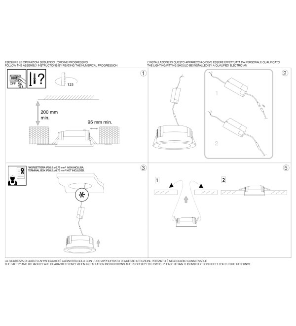 Светильник встраиваемый Ideal Lux Basic FI Wide 15W 3000K Белый LED 193526