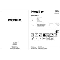 Светильник уличный встраиваемый Ideal Lux Wire FI D09 Антрацит 3000К LED 255521