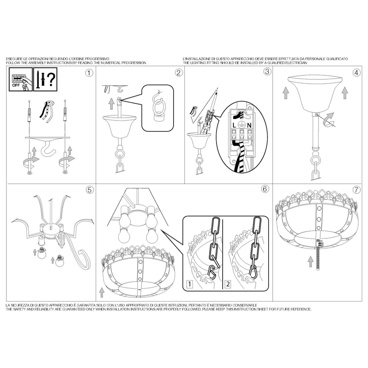 Люстра подвесная Ideal Lux Harem SP9 Античная латунь E27 116006