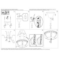Люстра подвесная Ideal Lux Harem SP9 Античная латунь E27 116006