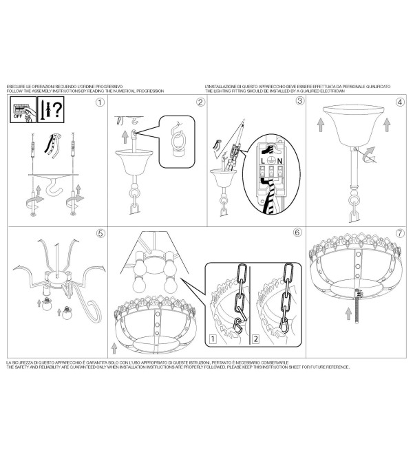 Люстра подвесная Ideal Lux Harem SP9 Античная латунь E27 116006