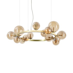 Люстра подвесная Ideal Lux Perlage SP14 Янтарный G9 322797