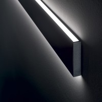 Светильник настенный Ideal Lux Steel AP2 D20 Bi-Emission Wide 3000K LED Черный Димм 242019
