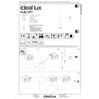 Светильник подвесной Ideal Lux Holly SP1 Черный E27 231563
