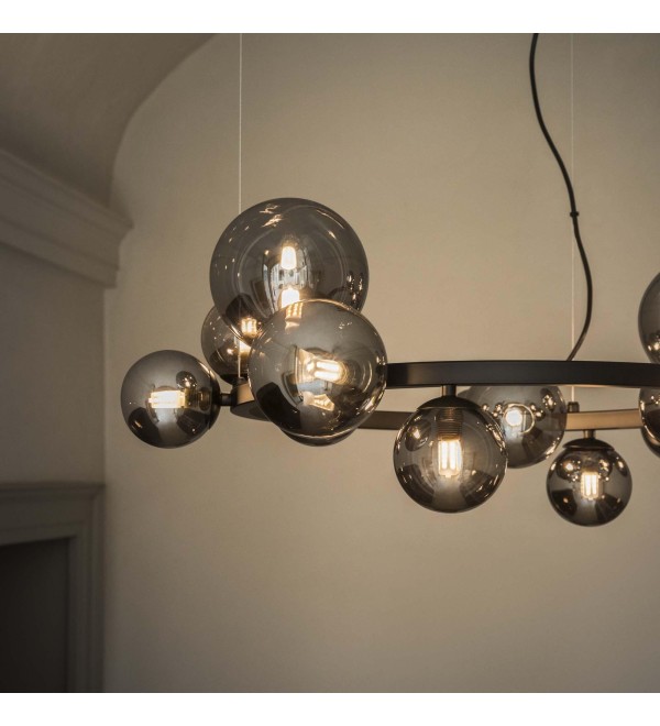 Люстра подвесная Ideal Lux Perlage SP10 Черный G9 271408