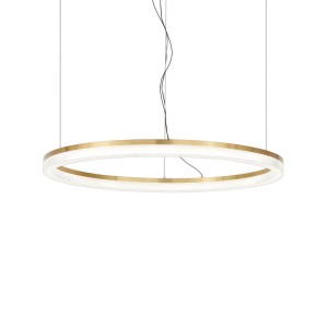 Люстра подвесная Ideal Lux Crown D80 LED 3000K Латунь 314921