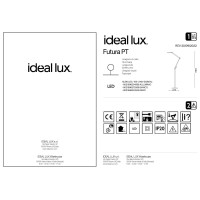 Торшер напольный Ideal Lux Futura PT1 Черный 4000К 204949