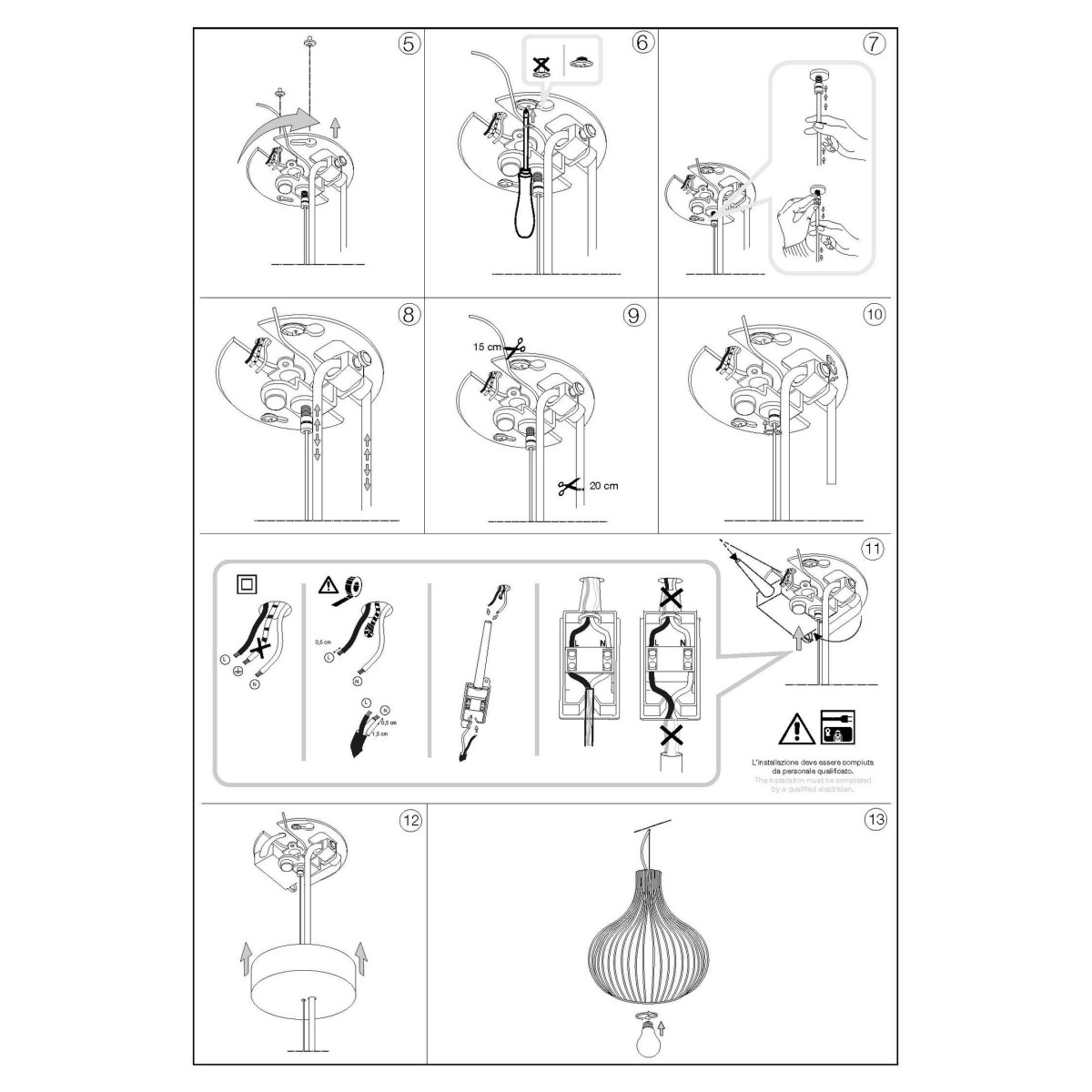 Светильник подвесной Ideal Lux Onion SP1 D59 Коричневый E27 205311