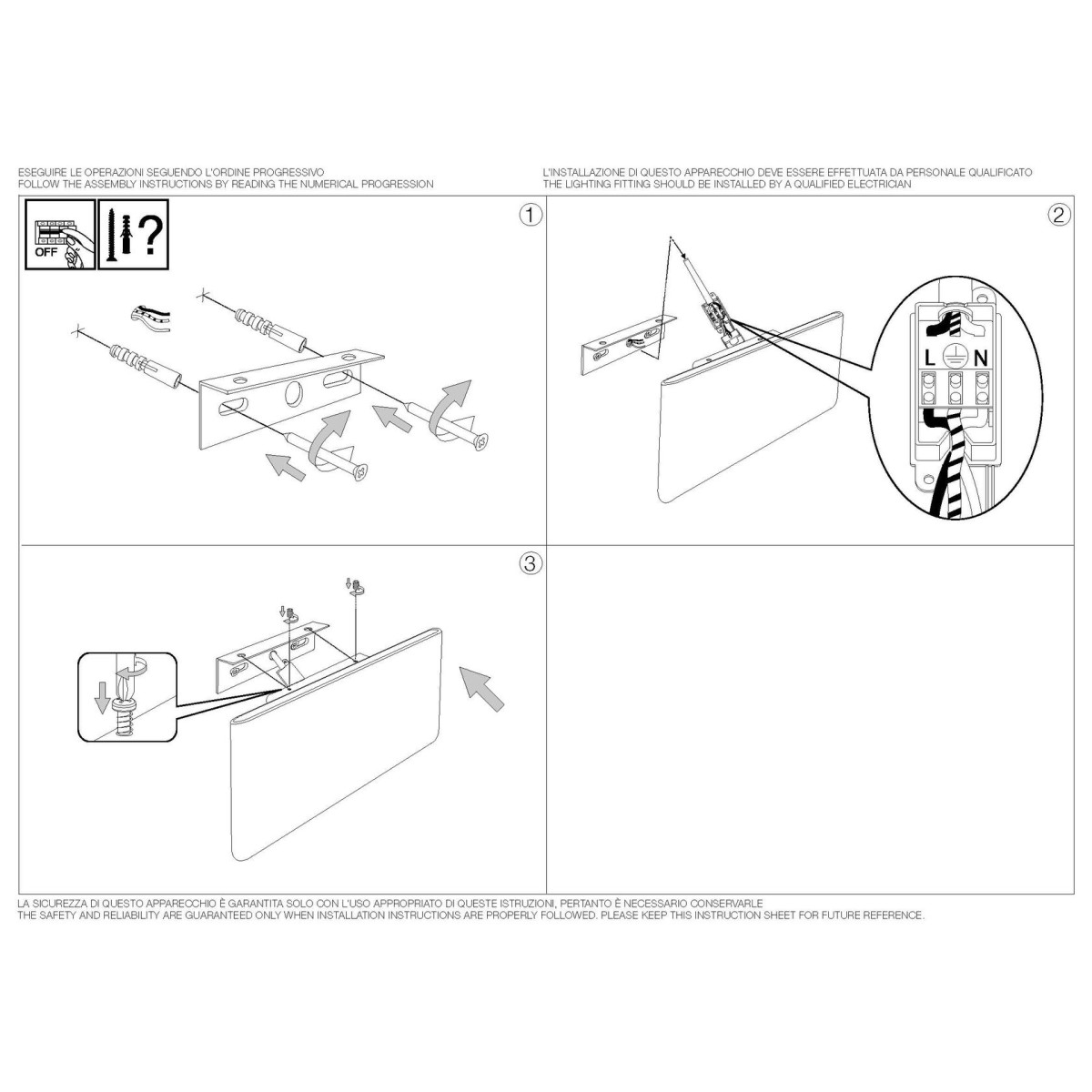 Светильник настенный Ideal Lux Desk AP2 Белый 3000К LED 138251