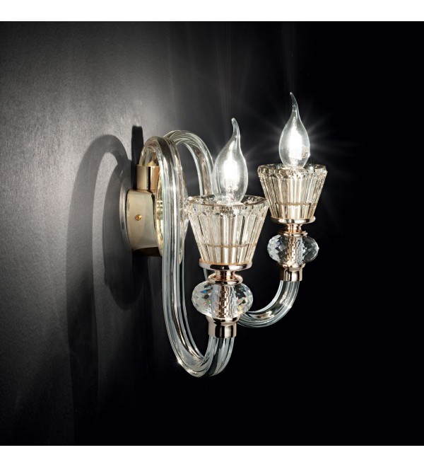 Светильник настенный Ideal Lux Strauss AP2 Золото E14 140599