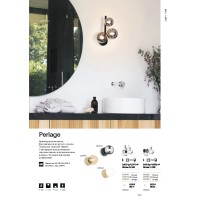 Светильник настенный Ideal Lux Perlage AP3 Серый G9 271439