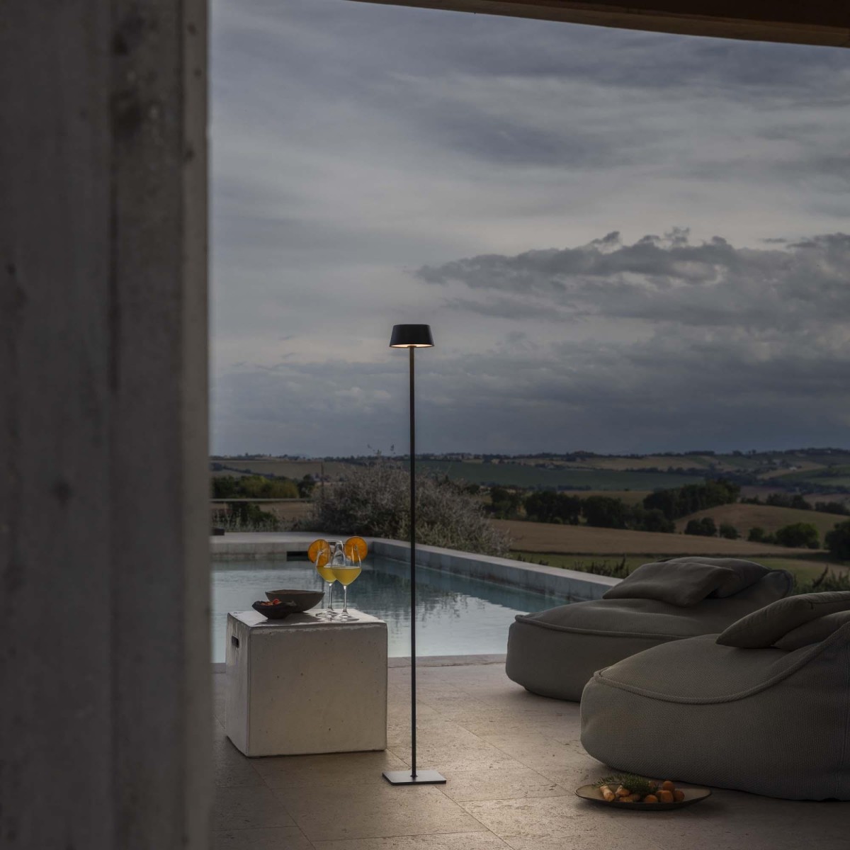 Торшер уличный напольный Ideal Lux Pure PT 5 V DC Белый 3000К LED 311708