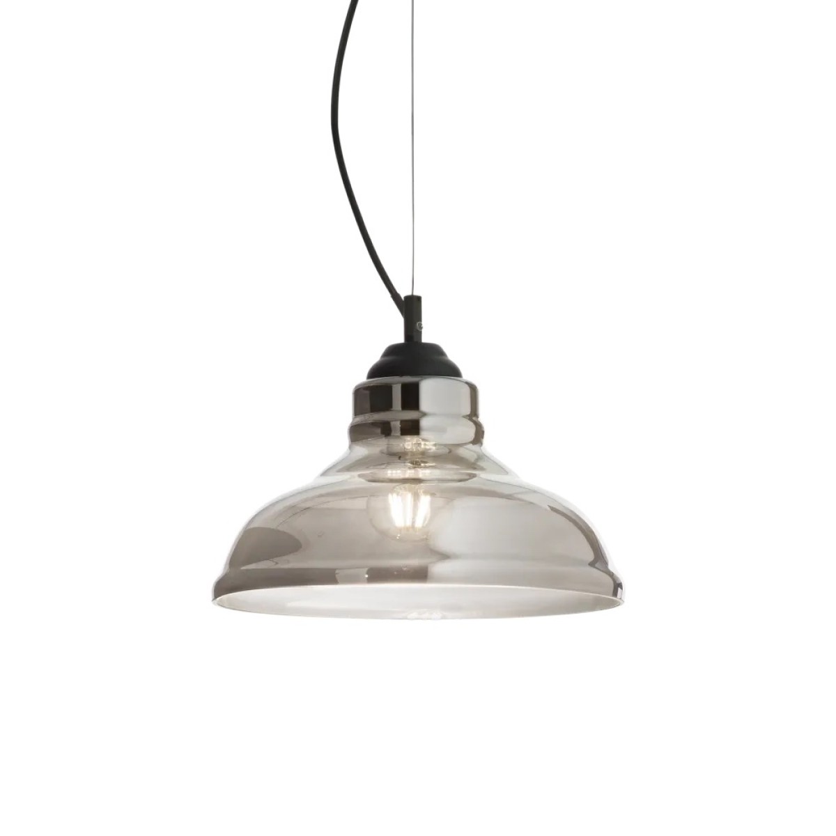 Светильник подвесной Ideal Lux Bistro SP1 Plate E27 Дымчатый 112343