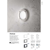 Светильник уличный встраиваемый Ideal Lux Avenue FI Square макс.1х9Вт IP66 GX53 230В Черный/Белый Смола 096582