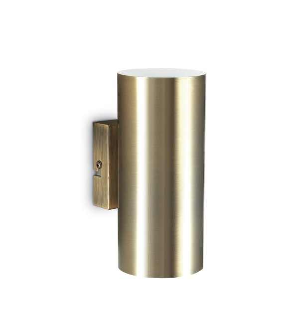 Светильник настенный Ideal Lux Look AP2 Round D60 H150 Античная латунь GU10 164823