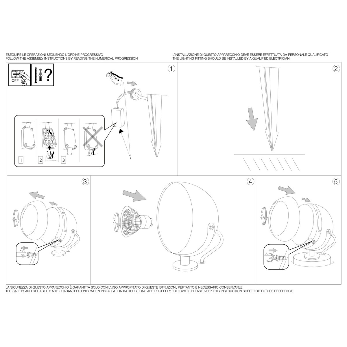 Светильник грунтовый Ideal Lux Zenith PR1 Антрацит GU10 108407