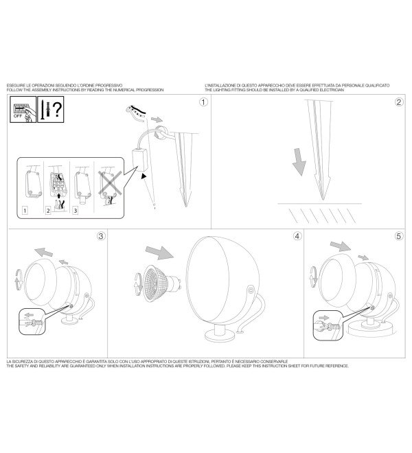 Светильник грунтовый Ideal Lux Zenith PR1 Антрацит GU10 108407