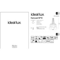 Люстра подвесная Ideal Lux Karousel SP10 Латунь G9 206394