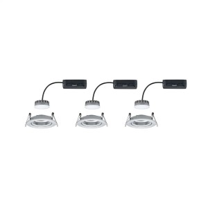 Светильник встраиваемый Paulmann Premium LED Slim Coin Satin dimmable 2700К Алюминий Набор 3 шт. 93903