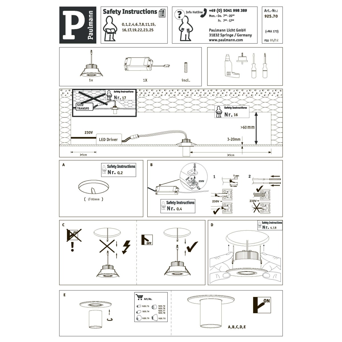 Светильник встраиваемый Paulmann Deco Systems Basis LED D95 мм 3000К Алюминий 92570