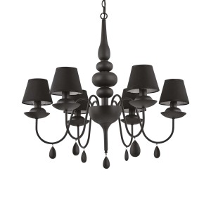 Люстра подвесная Ideal Lux Blanche SP6 Черный E14 111872