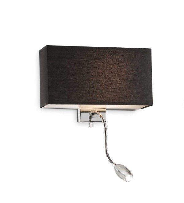 Светильник настенный Ideal Lux Hotel AP2 Черный / Хром E27 / LED 035956