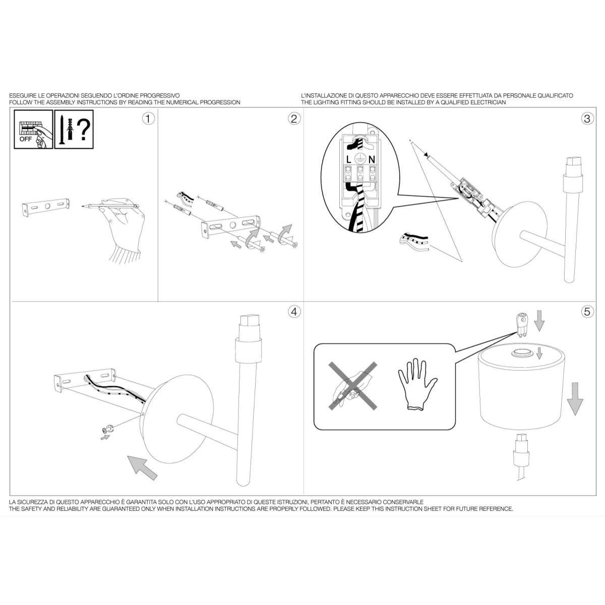 Светильник настенный Ideal Lux Woody AP1 Белый G9 143156