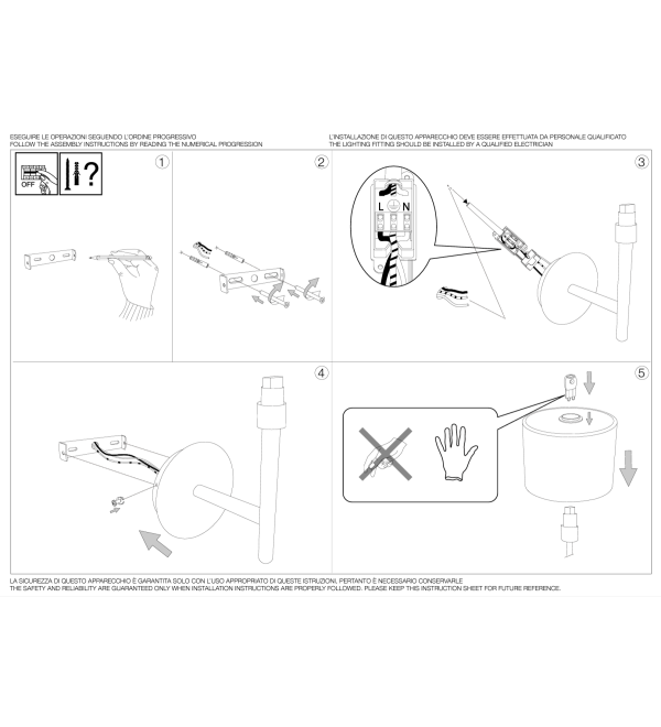 Светильник настенный Ideal Lux Woody AP1 Белый G9 143156