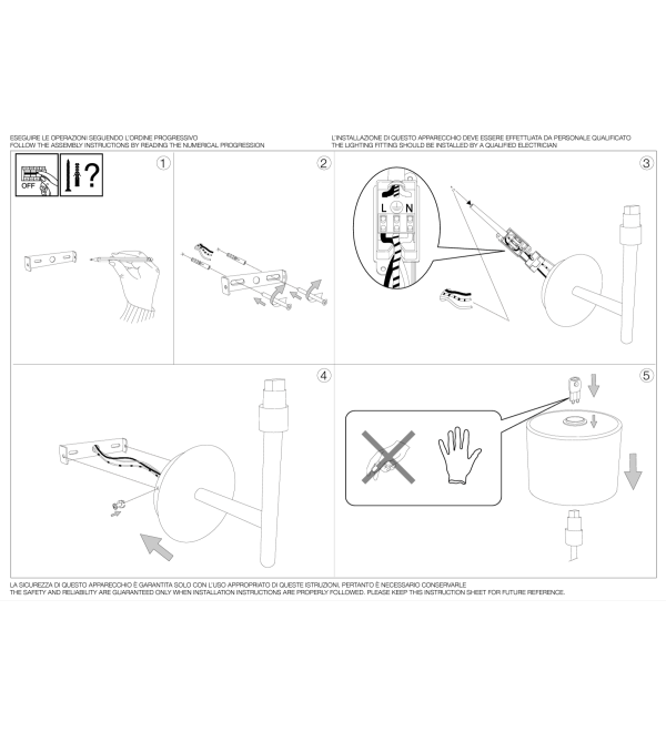 Светильник настенный Ideal Lux Woody AP1 Белый G9 143156